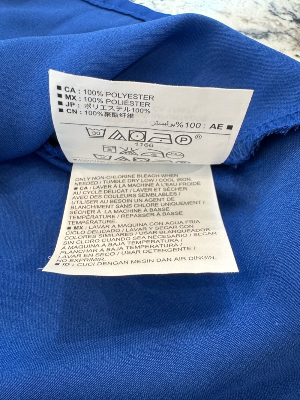 Old Navy Royal Blue Blouse Size Large Flowy 3/4 Sleeve Top - Picture 7 of 11